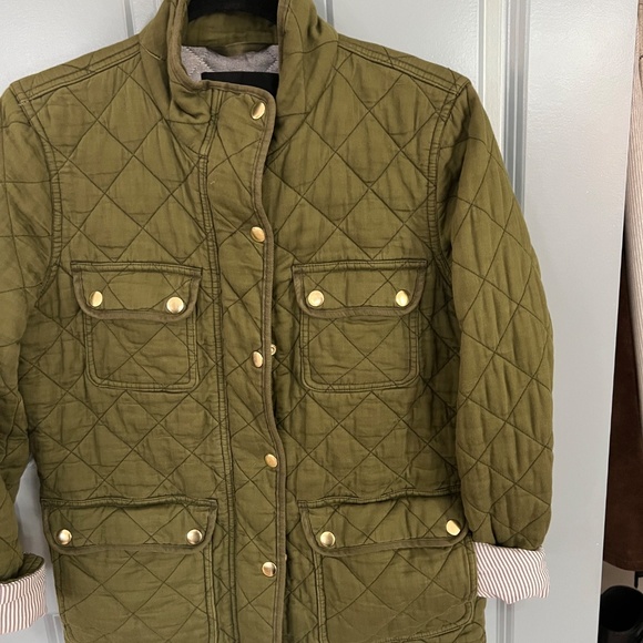J Crew | Quilted Downtown FIeld Jacket Green | Womens | Size M - Picture 5 of 11